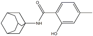 N-(adamantan-1-yl)-2-hydroxy-4-methylbenzamide Struktur