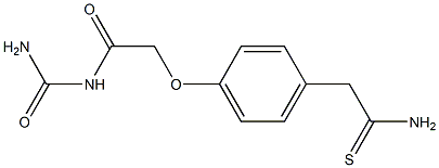 N-(aminocarbonyl)-2-[4-(2-amino-2-thioxoethyl)phenoxy]acetamide 结构式