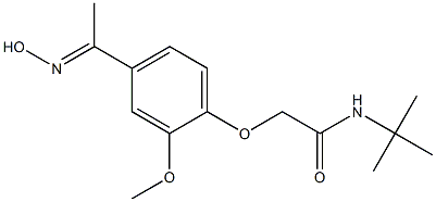 N-(tert-butyl)-2-{4-[(1E)-N-hydroxyethanimidoyl]-2-methoxyphenoxy}acetamide Structure