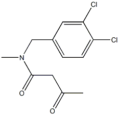 N-[(3,4-dichlorophenyl)methyl]-N-methyl-3-oxobutanamide Structure