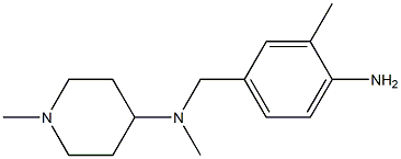 N-[(4-amino-3-methylphenyl)methyl]-N,1-dimethylpiperidin-4-amine Struktur