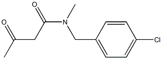 N-[(4-chlorophenyl)methyl]-N-methyl-3-oxobutanamide Structure