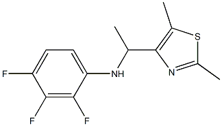 N-[1-(2,5-dimethyl-1,3-thiazol-4-yl)ethyl]-2,3,4-trifluoroaniline,,结构式