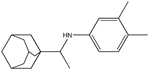 N-[1-(adamantan-1-yl)ethyl]-3,4-dimethylaniline 化学構造式