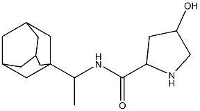 N-[1-(adamantan-1-yl)ethyl]-4-hydroxypyrrolidine-2-carboxamide Struktur