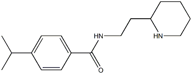 N-[2-(piperidin-2-yl)ethyl]-4-(propan-2-yl)benzamide,,结构式