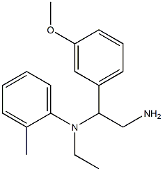 N-[2-amino-1-(3-methoxyphenyl)ethyl]-N-ethyl-2-methylaniline Structure