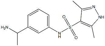 N-[3-(1-aminoethyl)phenyl]-3,5-dimethyl-1H-pyrazole-4-sulfonamide