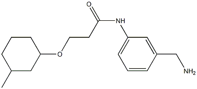 N-[3-(aminomethyl)phenyl]-3-[(3-methylcyclohexyl)oxy]propanamide