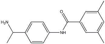 N-[4-(1-aminoethyl)phenyl]-3,5-dimethylbenzamide Struktur