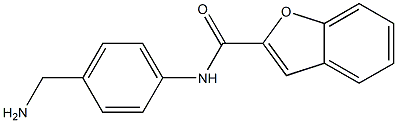 N-[4-(aminomethyl)phenyl]-1-benzofuran-2-carboxamide Struktur