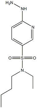 N-butyl-N-ethyl-6-hydrazinylpyridine-3-sulfonamide Structure