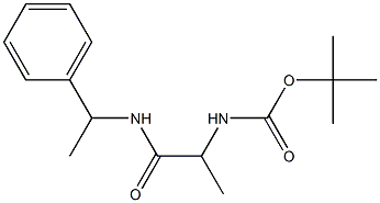 tert-butyl 1-methyl-2-oxo-2-[(1-phenylethyl)amino]ethylcarbamate Structure