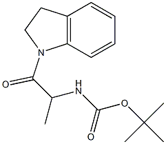 tert-butyl 2-(2,3-dihydro-1H-indol-1-yl)-1-methyl-2-oxoethylcarbamate Struktur