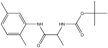 tert-butyl 2-[(2,5-dimethylphenyl)amino]-1-methyl-2-oxoethylcarbamate Struktur