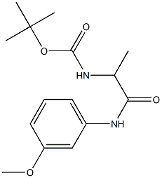 tert-butyl 2-[(3-methoxyphenyl)amino]-1-methyl-2-oxoethylcarbamate 结构式