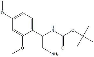 tert-butyl 2-amino-1-(2,4-dimethoxyphenyl)ethylcarbamate Struktur