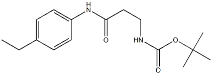 tert-butyl 3-[(4-ethylphenyl)amino]-3-oxopropylcarbamate Struktur