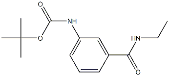 tert-butyl 3-[(ethylamino)carbonyl]phenylcarbamate Struktur