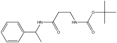 tert-butyl 3-oxo-3-[(1-phenylethyl)amino]propylcarbamate,,结构式