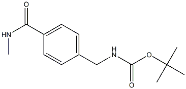 tert-butyl 4-[(methylamino)carbonyl]benzylcarbamate 结构式