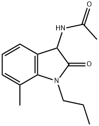 Acetamide,  N-(2,3-dihydro-7-methyl-2-oxo-1-propyl-1H-indol-3-yl)- Structure