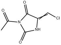 2,4-Imidazolidinedione,  3-acetyl-5-(chloromethylene)- Struktur