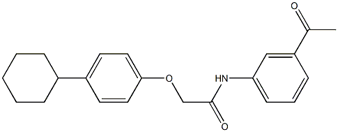 N-(3-acetylphenyl)-2-(4-cyclohexylphenoxy)acetamide Structure