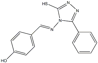 4-{[(3-phenyl-5-sulfanyl-4H-1,2,4-triazol-4-yl)imino]methyl}phenol