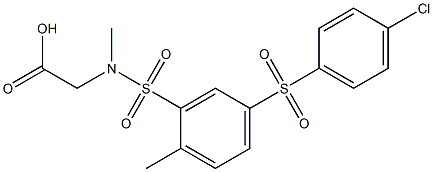 [({5-[(4-chlorophenyl)sulfonyl]-2-methylphenyl}sulfonyl)(methyl)amino]acetic acid