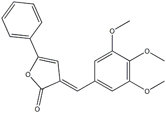 5-phenyl-3-(3,4,5-trimethoxybenzylidene)-2(3H)-furanone 结构式