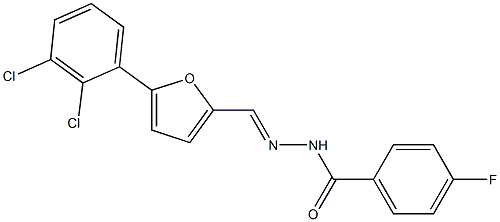  N'-{[5-(2,3-dichlorophenyl)-2-furyl]methylene}-4-fluorobenzohydrazide