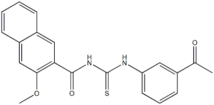 N-(3-acetylphenyl)-N'-(3-methoxy-2-naphthoyl)thiourea Struktur