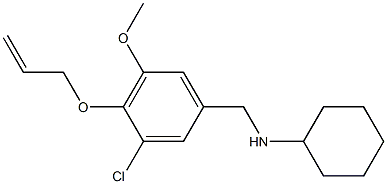 N-[4-(allyloxy)-3-chloro-5-methoxybenzyl]-N-cyclohexylamine 结构式