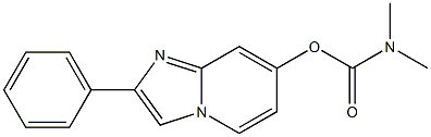 2-phenylimidazo[1,2-a]pyridin-7-yl dimethylcarbamate Struktur