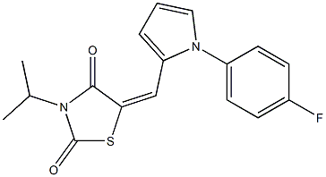 5-{[1-(4-fluorophenyl)-1H-pyrrol-2-yl]methylene}-3-isopropyl-1,3-thiazolidine-2,4-dione Structure