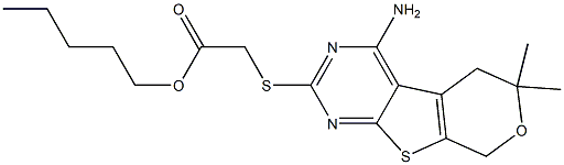 pentyl [(4-amino-6,6-dimethyl-5,8-dihydro-6H-pyrano[4',3':4,5]thieno[2,3-d]pyrimidin-2-yl)sulfanyl]acetate