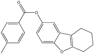 6,7,8,9-tetrahydrodibenzo[b,d]furan-2-yl 4-methylbenzoate Struktur