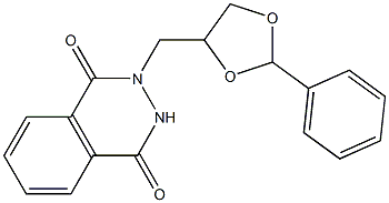 2-[(2-phenyl-1,3-dioxolan-4-yl)methyl]-2,3-dihydrophthalazine-1,4-dione Struktur