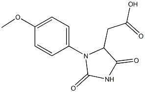 [3-(4-methoxyphenyl)-2,5-dioxo-4-imidazolidinyl]acetate Struktur