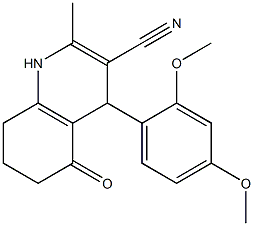4-(2,4-dimethoxyphenyl)-2-methyl-5-oxo-1,4,5,6,7,8-hexahydro-3-quinolinecarbonitrile Structure
