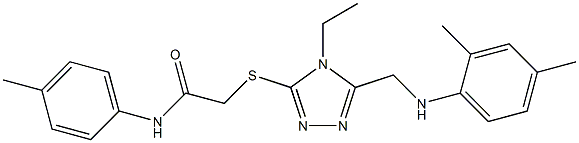 2-({5-[(2,4-dimethylanilino)methyl]-4-ethyl-4H-1,2,4-triazol-3-yl}sulfanyl)-N-(4-methylphenyl)acetamide Struktur