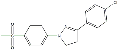 4-[3-(4-chlorophenyl)-4,5-dihydro-1H-pyrazol-1-yl]phenyl methyl sulfone Structure
