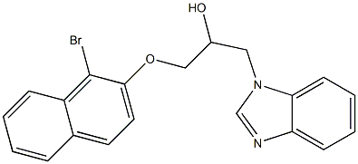 1-(1H-benzimidazol-1-yl)-3-[(1-bromo-2-naphthyl)oxy]-2-propanol Struktur
