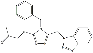 1-{[5-(1H-1,2,3-benzotriazol-1-ylmethyl)-4-benzyl-4H-1,2,4-triazol-3-yl]sulfanyl}acetone