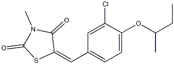 5-(4-sec-butoxy-3-chlorobenzylidene)-3-methyl-1,3-thiazolidine-2,4-dione Struktur