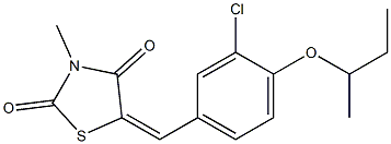 5-(4-sec-butoxy-3-chlorobenzylidene)-3-methyl-1,3-thiazolidine-2,4-dione Structure