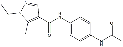 N-[4-(acetylamino)phenyl]-1-ethyl-5-methyl-1H-pyrazole-4-carboxamide Structure