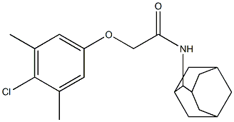 N-(2-adamantyl)-2-(4-chloro-3,5-dimethylphenoxy)acetamide Struktur