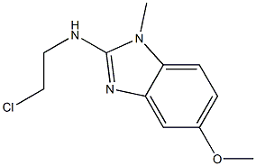N-(2-chloroethyl)-5-methoxy-1-methyl-1H-benzimidazol-2-amine Struktur